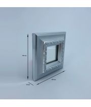 Зеркало в раме, серебро, пластик, 5х5см  ( серия Aurora )